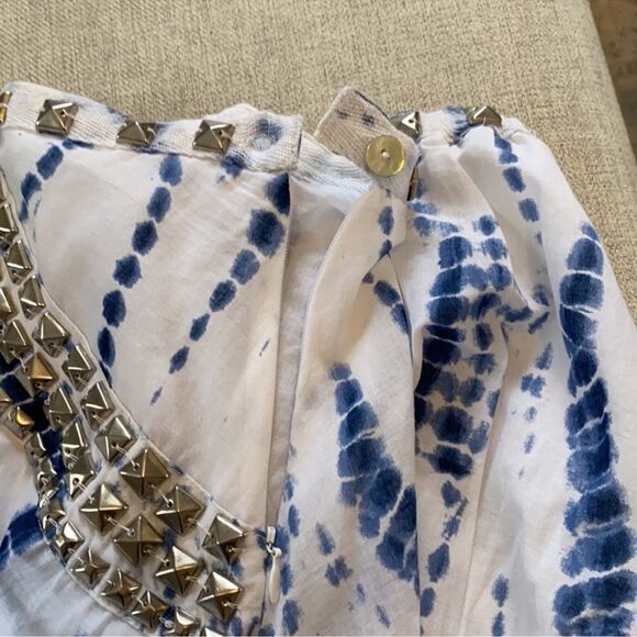 Boston Proper Embellished Tie dye skirt Size M C27 - Picture 11 of 12